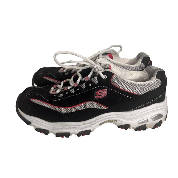 Skechers DLites Life Saver Sneakers Black Pink Purple Silver Shoe Size 9.5 - Picture 1 of 8